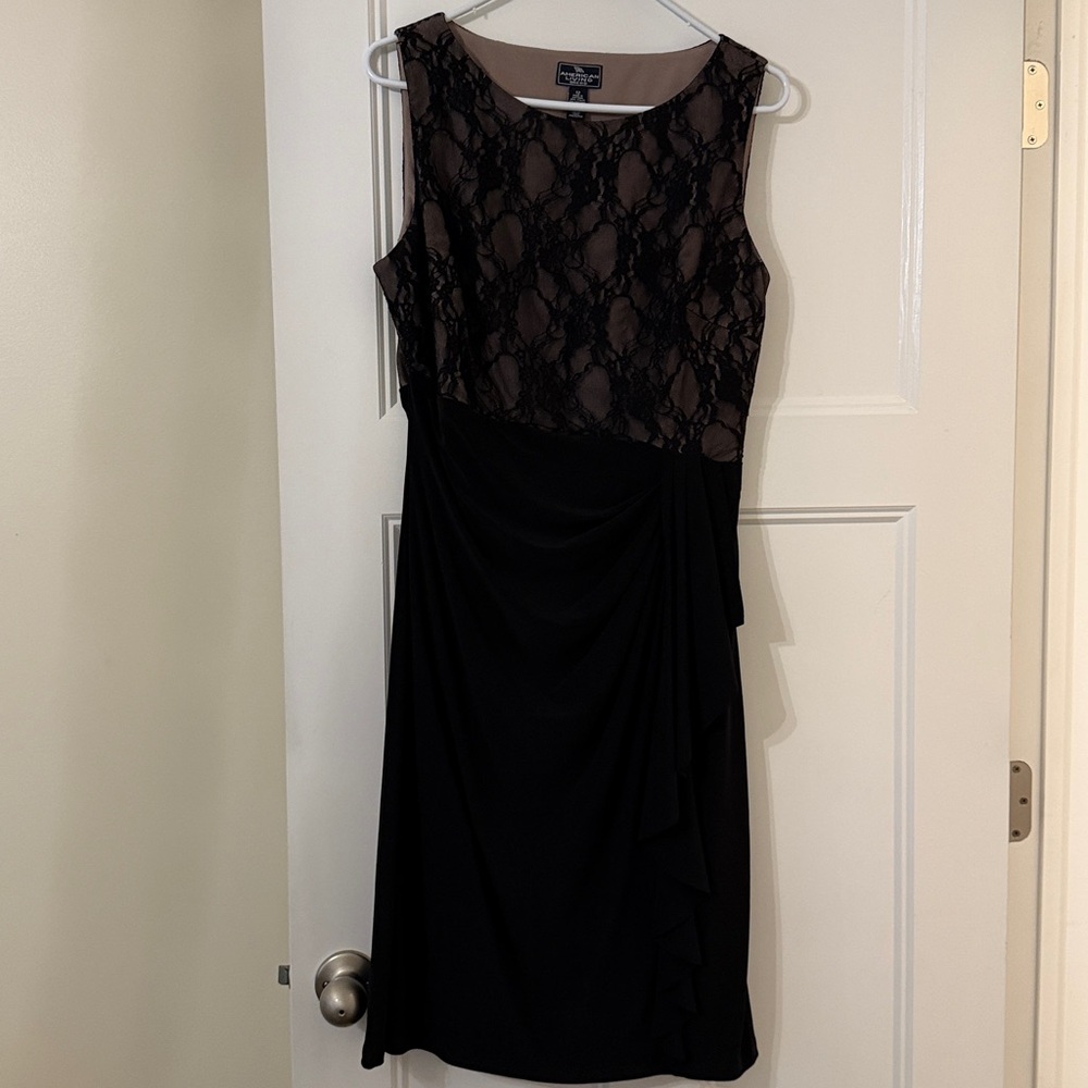 American Living Black Lace Overlay Dress